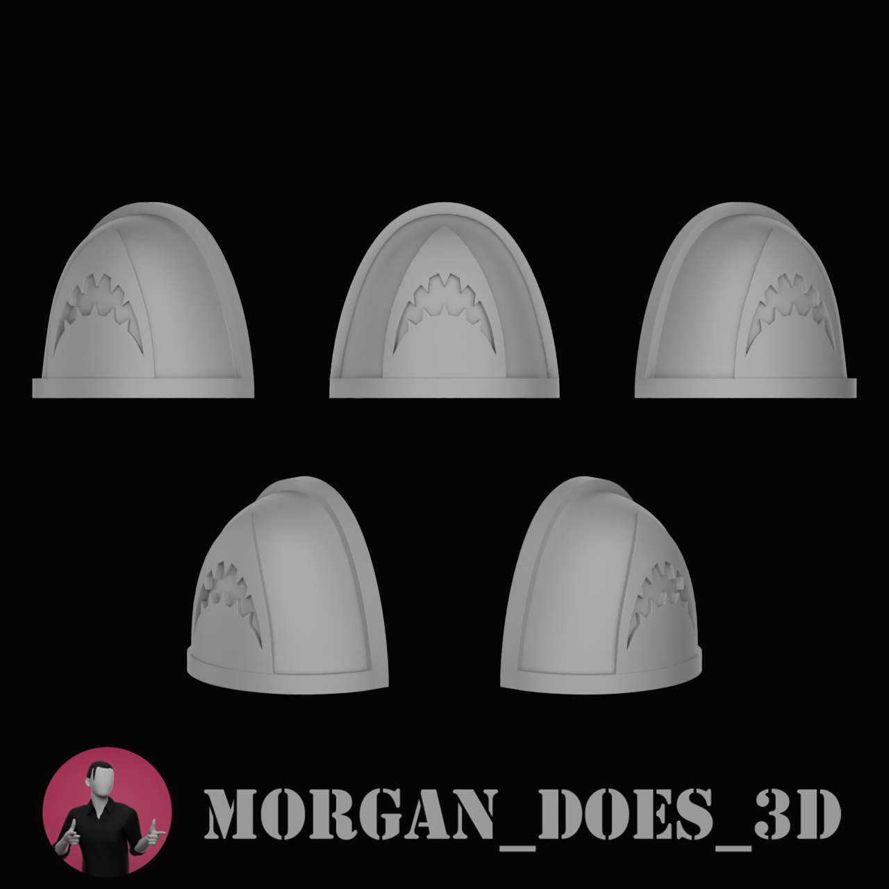 Shark Shoulder Pads - Set of 10