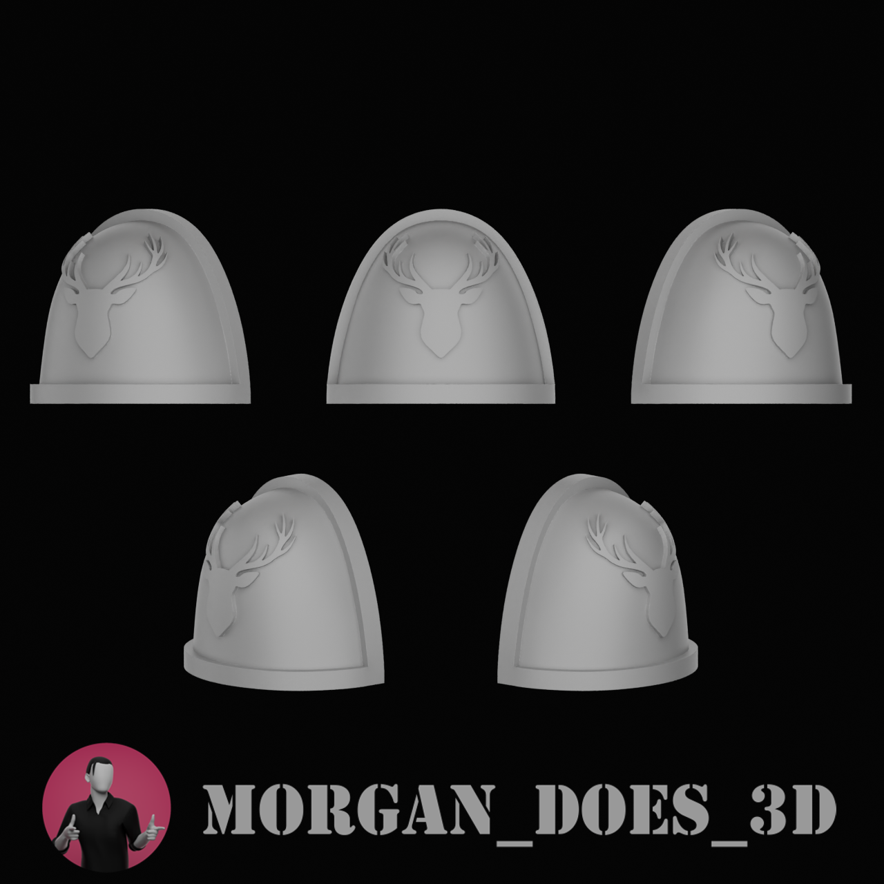 Stag/Deer Shoulder Pads - Set of 10