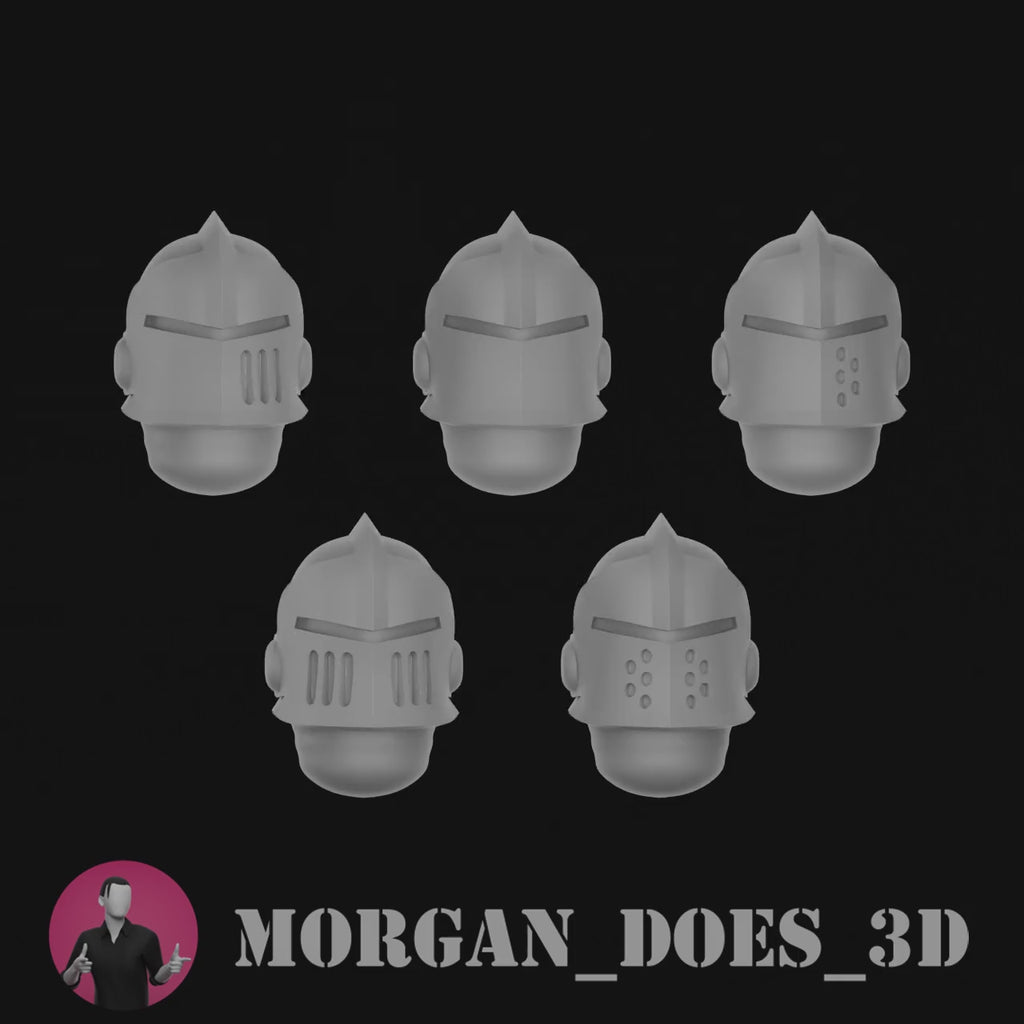Abraxii Knight Heads - Set of 10