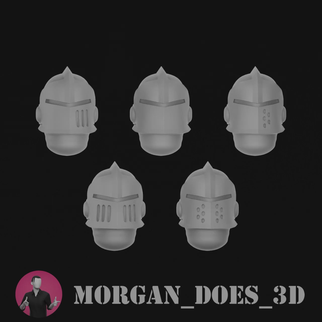 Abraxii Knight Heads - Set of 10